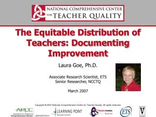 The Equitable Distribution of Teachers: Documenting Improvement