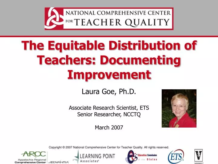 the equitable distribution of teachers documenting improvement