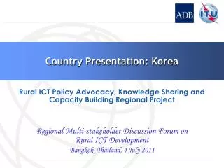 Country Presentation: Korea