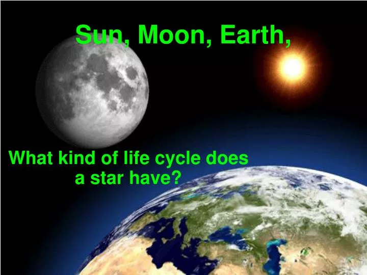 what kind of life cycle does a star have