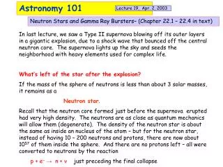 Astronomy 101