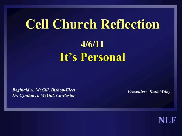 cell church reflection 4 6 11