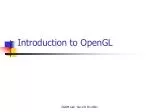 Introduction to OpenGL