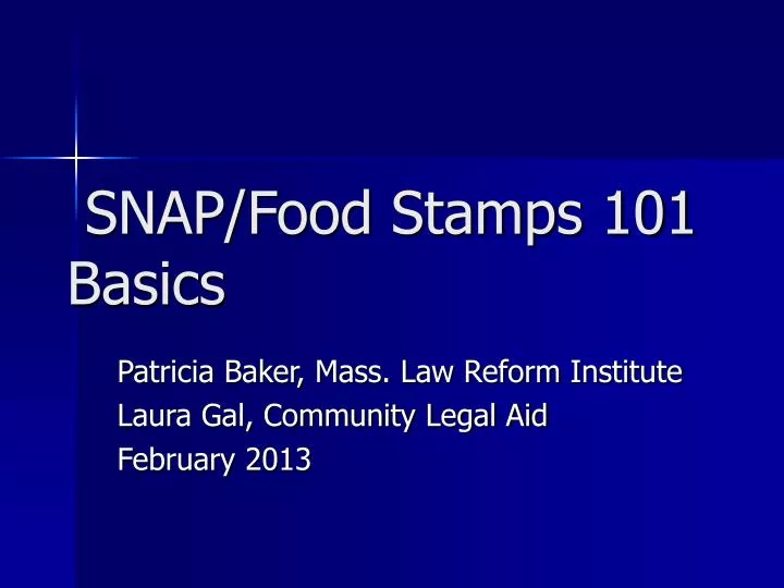 snap food stamps 101 basics