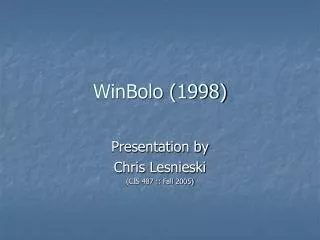 WinBolo (1998)