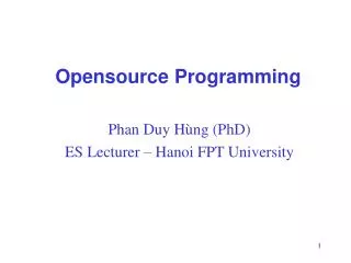 Opensource Programming