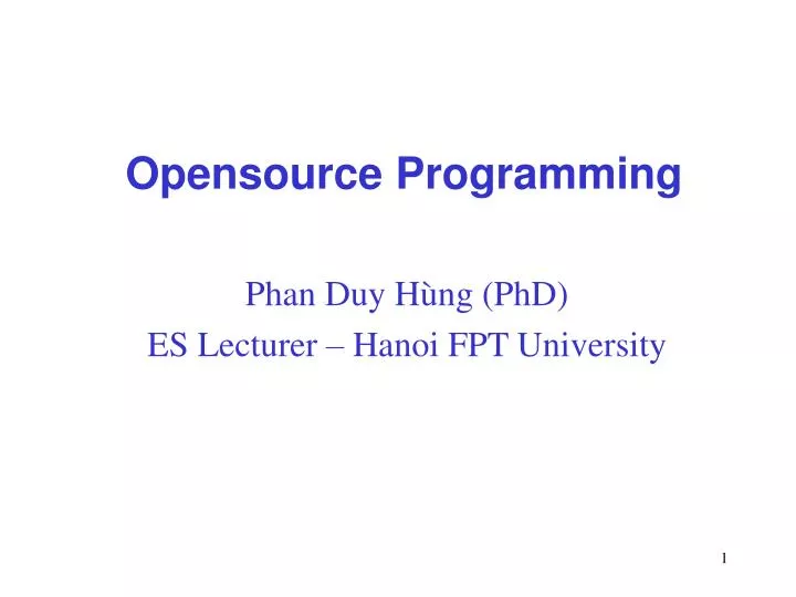 opensource programming