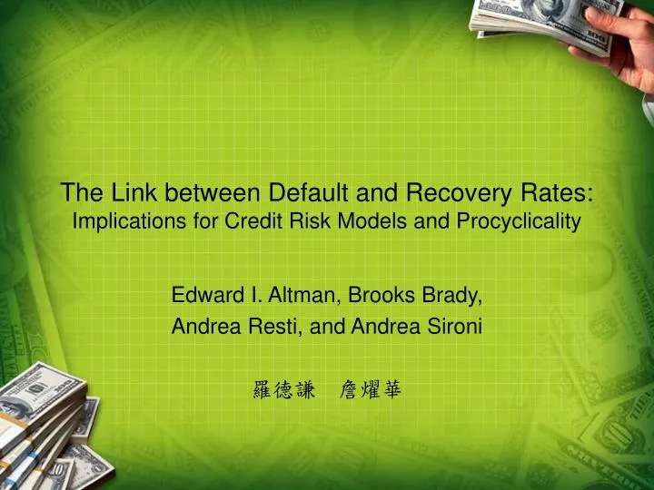 the link between default and recovery rates implications for credit risk models and procyclicality