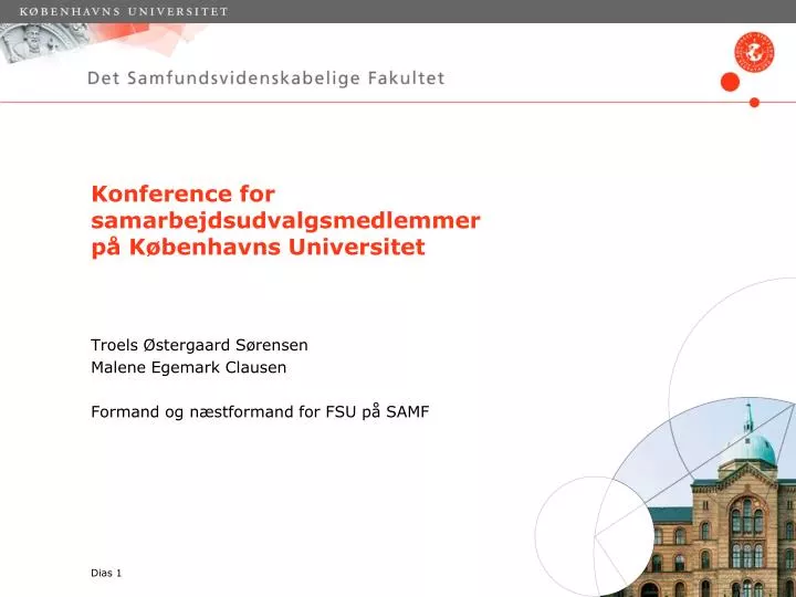 konference for samarbejdsudvalgsmedlemmer p k benhavns universitet