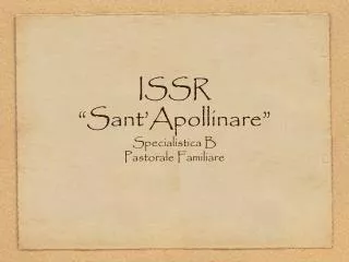 issr sant apollinare