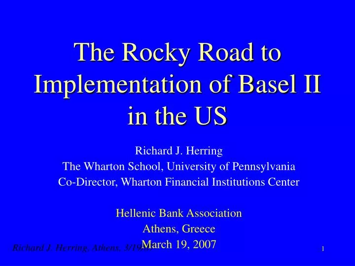 the rocky road to implementation of basel ii in the us