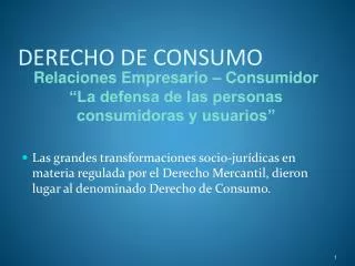derecho de consumo