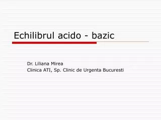 echilibrul acido bazic