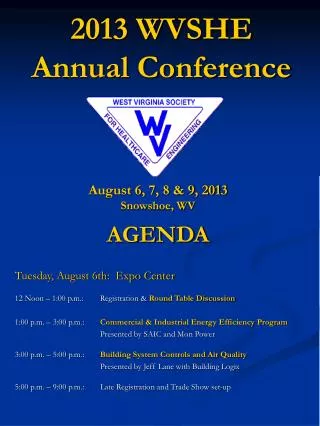 2013 WVSHE Annual Conference