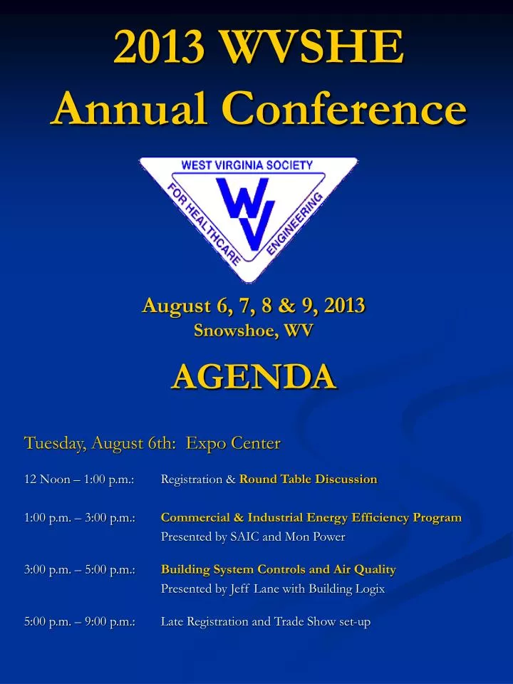 2013 wvshe annual conference