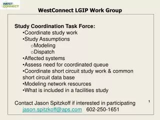 WestConnect LGIP Work Group