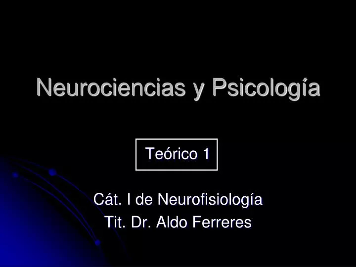 neurociencias y psicolog a