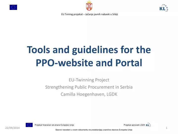 tools and guidelines for the ppo website and portal