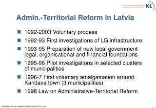 Admin.-Territorial Reform in Latvia