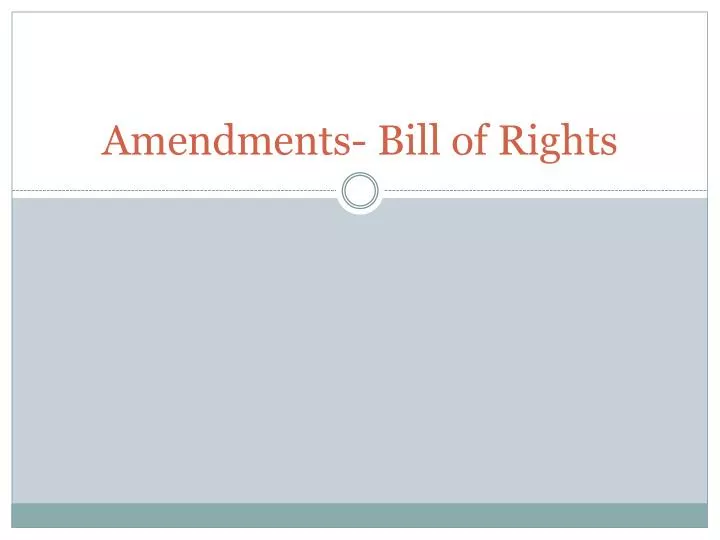 amendments bill of rights