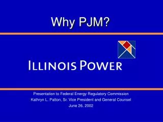 Presentation to Federal Energy Regulatory Commission