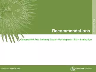 Queensland Arts Industry Sector Development Plan Evaluation