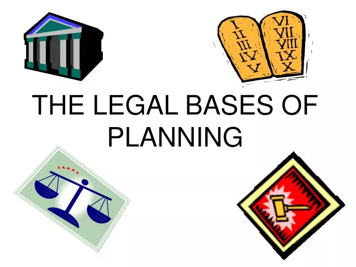 the legal bases of planning