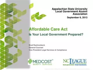Affordable Care Act Is Your Local Government Prepared?
