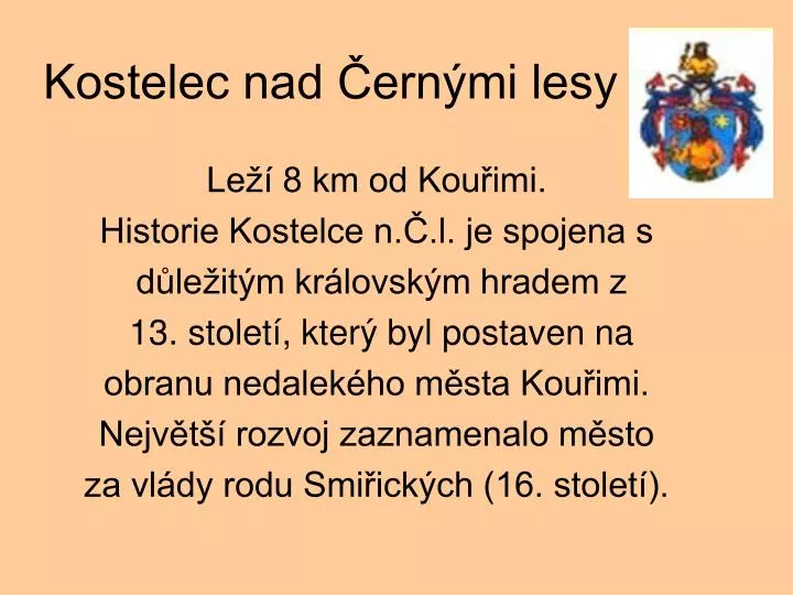 kostelec nad ern mi lesy