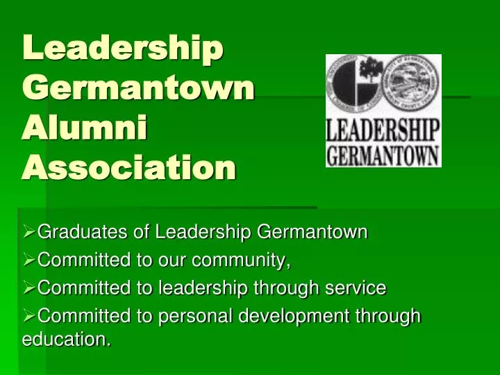 leadership germantown alumni association