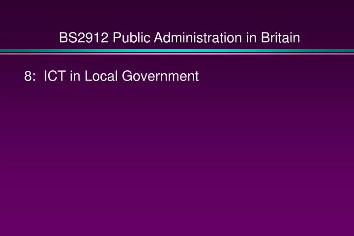 bs2912 public administration in britain