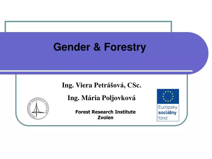gender forestry