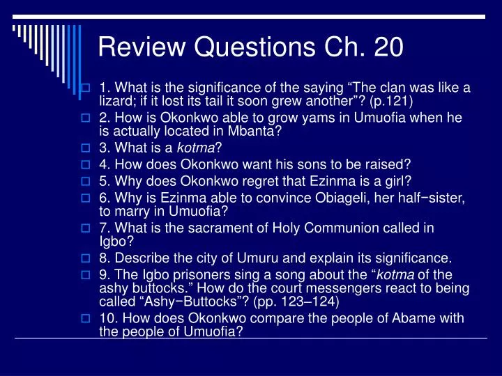 review questions ch 20