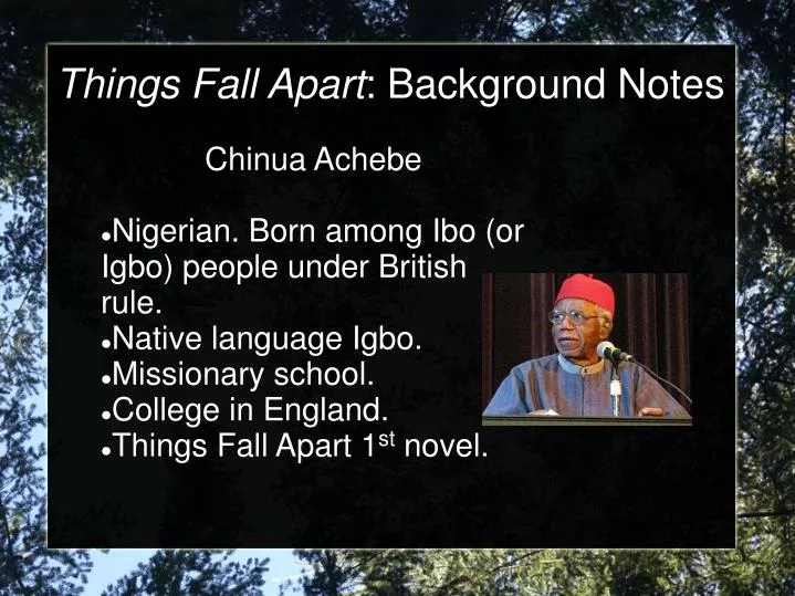 things fall apart background notes