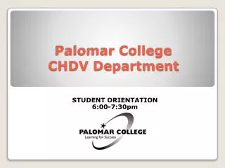 Palomar College CHDV Department