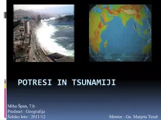 potresi in tsunamiji