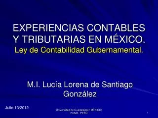 experiencias contables y tributarias en m xico ley de contabilidad gubernamental