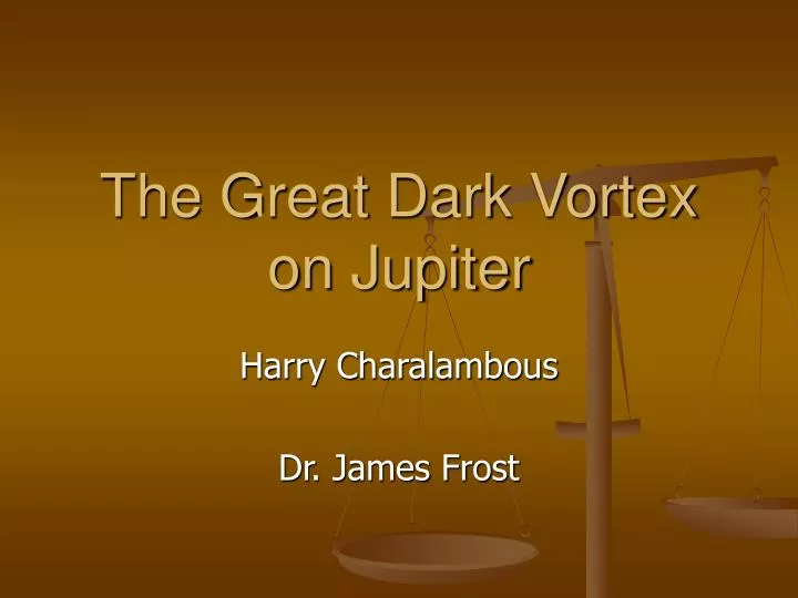 the great dark vortex on jupiter