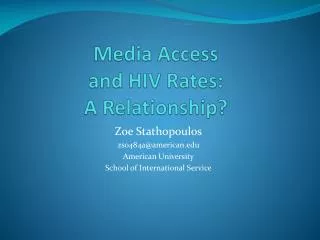 media access and hiv rates a relationship