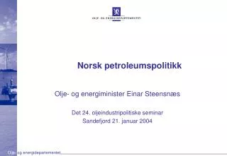 norsk petroleumspolitikk