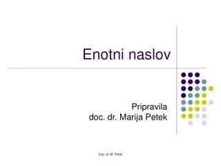 enotni naslov