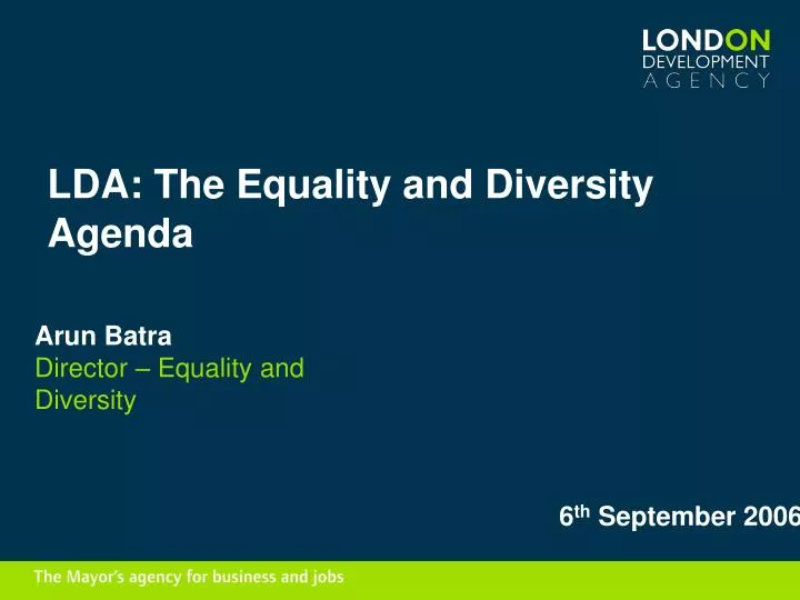 lda the equality and diversity agenda
