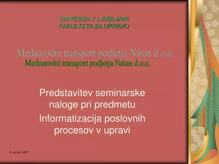 univerza v ljubljani fakulteta za upravo