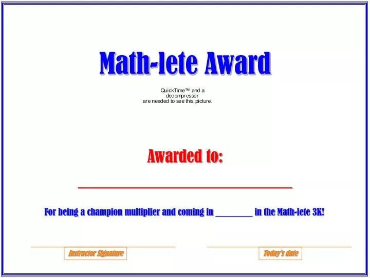 math lete award