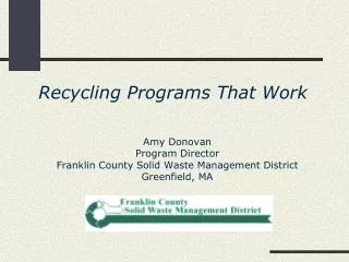 Recycling Programs That Work