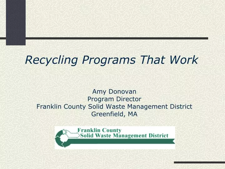 recycling programs that work