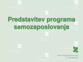 predstavitev programa samozaposlovanja