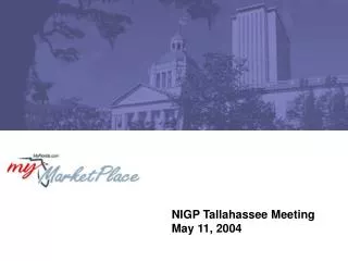 NIGP Tallahassee Meeting May 11, 2004
