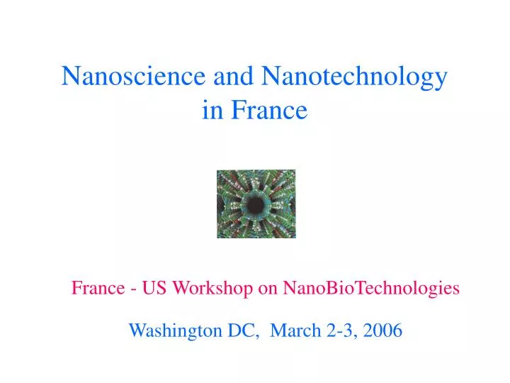 nanoscience and nanotechnology in france