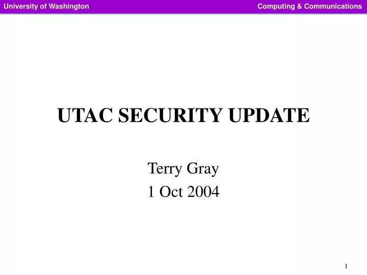 utac security update